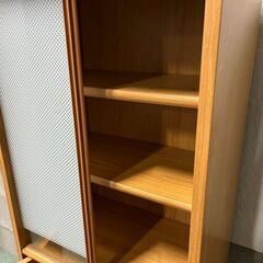 大洋 木製 食器棚 収納棚 飾り棚 昭和レトロ 幅44cm×奥行31cm×高さ117cmの画像