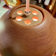 【武蔵小山店】　BUNACO ブナコ ペンダントライト ペンダントランプ 木製照明 天然木 球体ランプ 吊り下げ照明 ブナ材 木工芸 青森 日本製 北欧風 和モダン インテリア照明 ナチュラルライト bunaco lamp pendant light Japanese wood lamp 木目照明 デザイン照明 リユース リサイクルの画像