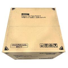 25C455_ジ5【未開梱】ASKUL アスクル エルモアいちばん　うす型パンツSサイズ 1箱（22枚×6パック入）454421 大人用おむつ 紙パンツ の画像