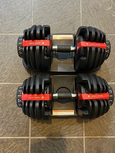 GOGOJUMP 調節可能ダンベル24kg✕2個セット＋イン クライン