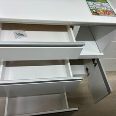 【ジャングルジャングル滋賀草津店】ジモティ来店特価!!　食器棚　ニトリ　ホワイト　J-2509117の画像