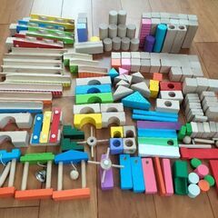 イマジナリウム　木製ビー玉ころがし　つみきセットの画像
