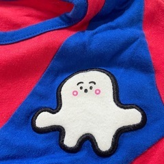 シナぷしゅ　はじまりぷしゅの半袖ロンパース＆帽子セット(レッド／９０)の画像