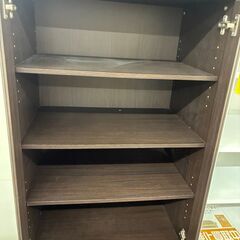 【ジャングルジャングル滋賀草津店】ジモティ来店特価!!　食器棚　ダークブラウン　J-2509118の画像