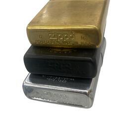 170590 現状品 ZIPPO ジッポ ZIPPO 1996 2002 2016年製 ブラック シルバー 真鍮 ハンティングワールド 3点まとめ売り [1000027776796]の画像