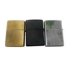 170590 現状品 ZIPPO ジッポ ZIPPO 1996 2002 2016年製 ブラック シルバー 真鍮 ハンティングワールド 3点まとめ売り [1000027776796]の画像