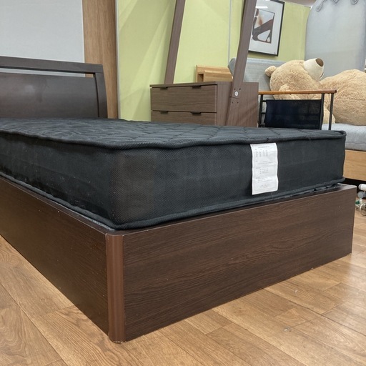 S763 ⭐ シーリージャパン シングルベッド マットレスブラック 幅101cm USED