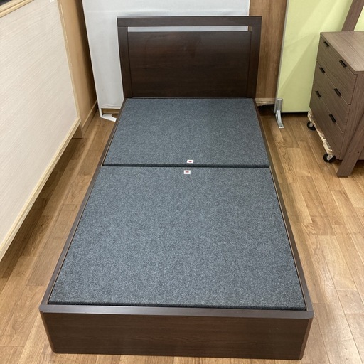 S763 ⭐ シーリージャパン シングルベッド マットレスブラック 幅101cm USED