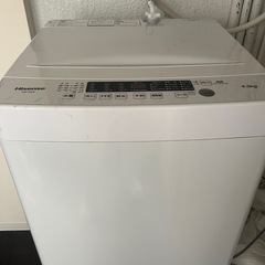 即日受け渡し可能！ジャンク品　洗濯機4.5㎏　ハイセンスの画像