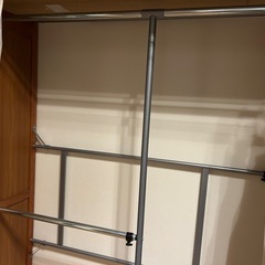 衣類収納　伸縮式クローゼット　カーテン付の画像