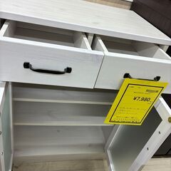 【ジャングルジャングル滋賀草津店】ジモティ来店特価!!　キッチンカウンター　オフホワイト　J-2509120の画像