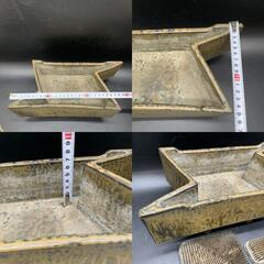 L318　森泉 9-5　花器 華道具 生け花 活け花 水盤 花瓶　華道 水盤 花器 陶器製 生け花　　剣山2点付きの画像
