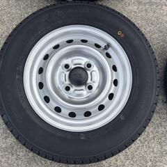 タ5 新品タイヤ 2025年製 ヨコハマ SUPER VAN 145/80R12 80/78N LT ハイゼット スチール 4J-12 +40 100-4Hの画像