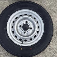 タ5 新品タイヤ 2025年製 ヨコハマ SUPER VAN 145/80R12 80/78N LT ハイゼット スチール 4J-12 +40 100-4Hの画像