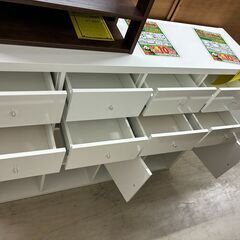 【ジャングルジャングル滋賀草津店】ジモティ来店特価!!　飾り棚　ホワイト　J-2509124の画像