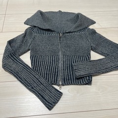 SHEINレディースオフショルジップニットの画像