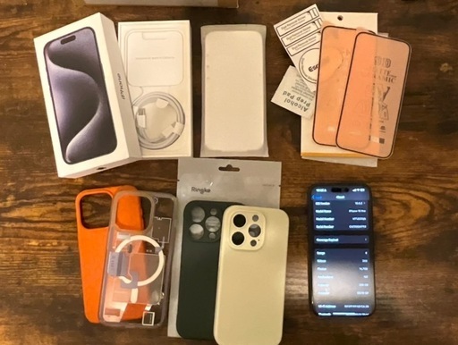 最終値下げ iPhone 15 pro 256gb ブルーチタニウム