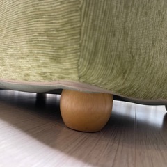 ソファ　2名掛け　緑　リクライニングの画像