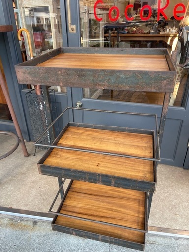 B7098【インダストリアル】アイアンワゴン