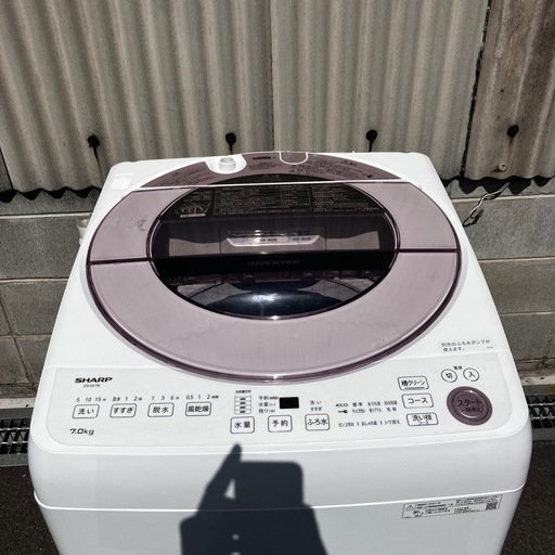 シャープ　洗濯機 ES-GV7E-P 2021