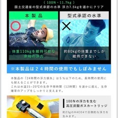 自動膨張式　ライフジャケットの画像