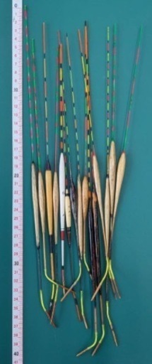 釣竿 竿 釣り竿 ヘラブナ竿 浮き 八汐 ひりゅう ＨＳ波紋 詩仙 銀将 江戸川 他 釣り竿６本 ＆ 浮き15本 おまとめ