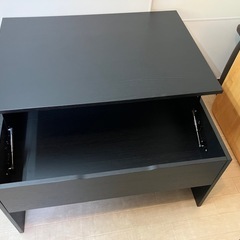 イケア エスタヴァル ローテーブル ブラック 高さ調節可 コーヒーテーブル IKEA　ÖSTAVALLの画像
