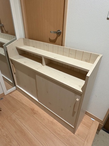 【美品】カウンター下収納 食器棚 リビング収納