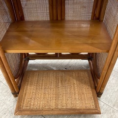  【ジモティー割引で最大15％OFF⭐️】  ラタン　収納 カウンター テーブル  の画像