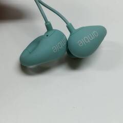 【美品】ambie sound earcuffs/ AM-02/AGQ /有線イヤホン/アッシュグリーンの画像