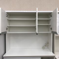 ★リユースのサカイ春日部店★KJ11882 ニトリ 食器棚 ホワイト H201×W120×D50 クリーニング済みの画像
