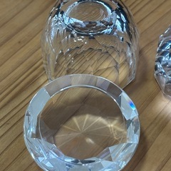 クリスタルガラス　仏具　ご飯入れ　水入れ　セットの画像
