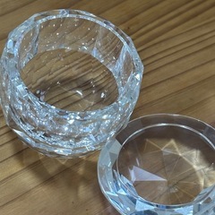 クリスタルガラス　仏具　ご飯入れ　水入れ　セットの画像