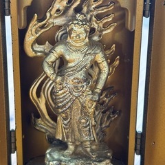 不動明王　置物　金属製の画像