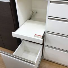 ★リユースのサカイ春日部店★KJ11884  食器棚 ホワイト H191×W90×D43 クリーニング済みの画像