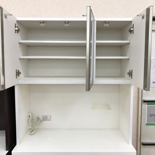 ☆リユースのサカイ春日部店☆KJ11884 食器棚 ホワイト H191×W90×D43