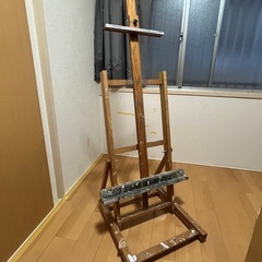 イーゼル　油絵の画像
