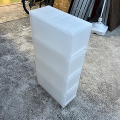 収納ケース　キャスター付き　プラスチックケース　収納家具【18×39.5×83.5】の画像
