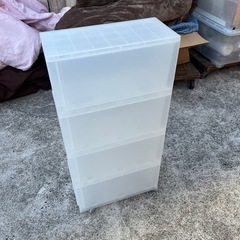 収納ケース　キャスター付き　プラスチックケース　収納家具【18×39.5×83.5】の画像