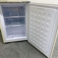 高年式 2024年製 レトロ調 2ドア冷凍冷蔵庫 130L メッキハンドル PRR-142D-W ホワイト アイボリー 中古家電 店頭引取歓迎 R10068の画像
