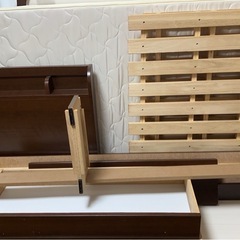 収納付き シングルベッド マットレス込み
 の画像