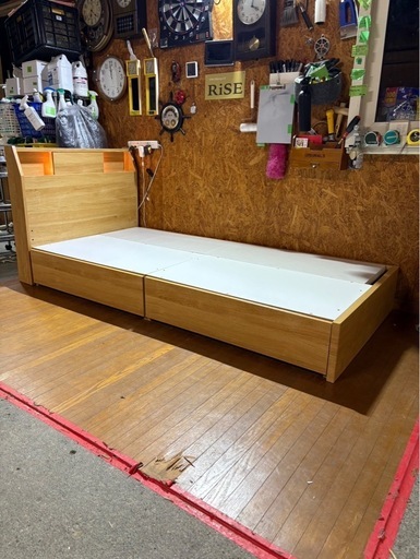 I1808   シングルベッド　収納付き　ふれーむのみフレームのみ