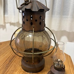 ヴィンテージ　香港製 オイルランタン  吊りランプ レトロ ランタン アンティーク ヴィンテージ 吊り下げ 昭和レトロ の画像