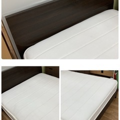 ジモティー限定価格！S249 ⭐ NITORI ニトリ ダブルベッド Nスリープ 幅145cm USED ヨゴレ有の画像