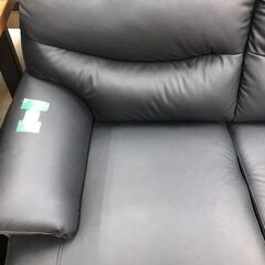 【ジャングルジャングルサカイ石津店】ソファー 二人用 ブラック クリーニング済み 堺市 西区 東区 北区 南区 堺区 石津の画像