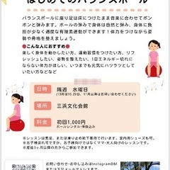 はじめてのバランスボール　どの世代もOK/お子様赤ちゃん連れOKの画像