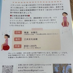 はじめてのバランスボール　どの世代もOK/お子様赤ちゃん連れOKの画像