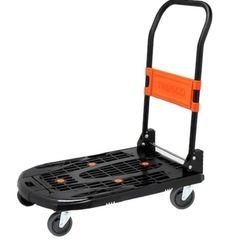 【新品】トラスコ中山(TRUSCO) 新型カルティオ 樹脂製運搬車 樹脂 台車 折り畳み黒 780×490mm 自重6.8kg 軽量 MPK-780-BKの画像