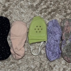 パンプスソックス　紫は未使用　靴下　5足の画像