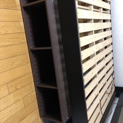 シングルベッドフレーム+ベット下収納棚の画像